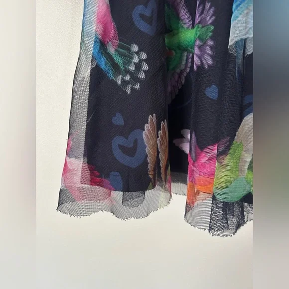 Desigual Kids' Navy Dress Hummingbird Size 3/4 - Picture 4 of 9